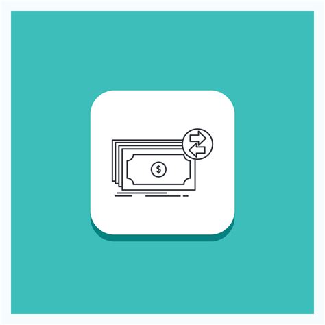botón redondo para billetes. dinero. dólares caudal. icono de línea de