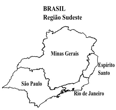 Blog de Geografia: Mapa da Região Sudeste para Colorir