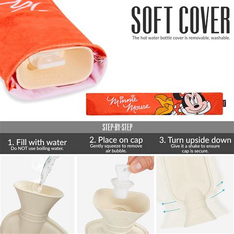 Disney Stitch Hot Water Bottle Or Litre Capacity With Fleece Cover Cosy Gifts For