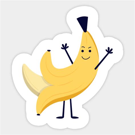 Banana Naked Sexy Character Banana Sticker TeePublic