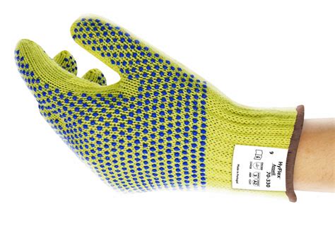 HYFLEX Knit Gloves S 7 ANSI Cut Level A2 Full Dotted PVC