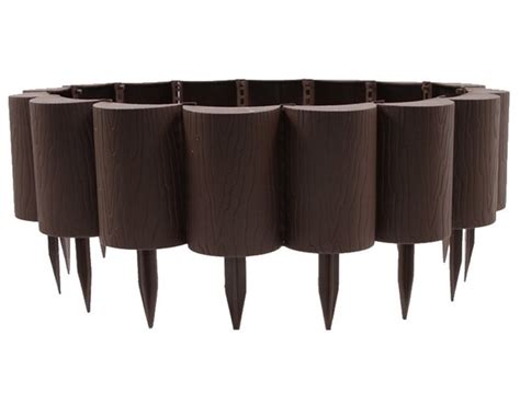 Бордюр садовый декоративный Пеньки цвет коричневый - купить по выгодной ...