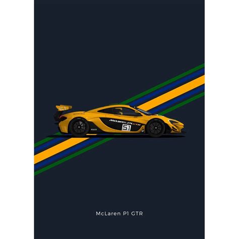 S Formula F Mclaren P Gtr Race Car Poster Monza Sports Car Canvas