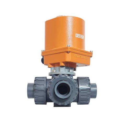 Electrical Actuator Operated Pvc Way True Union Ball Valve Yukon