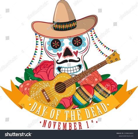 Day Dead Banner Illustration Stock Vector Royalty Free 2198434693