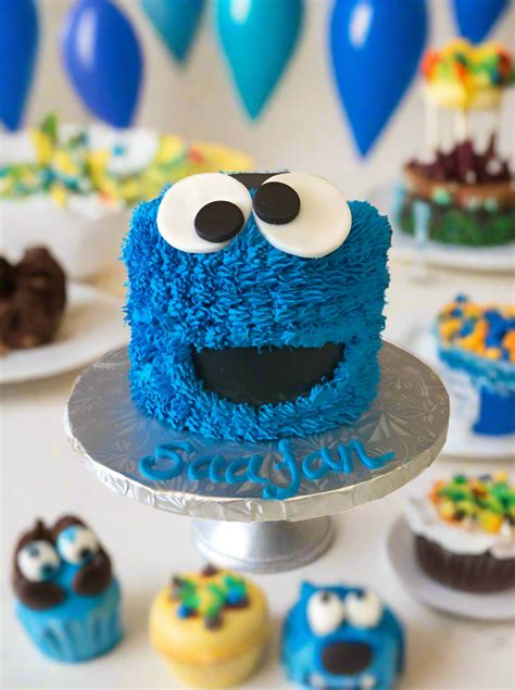 Cookie Monster Smash Cake Rashmi S Bakery