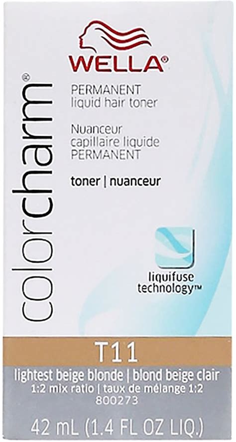 Wella COLOR CHARM HAIR COLOR Permanent Liquid Hair Toner Lightest Beige Blonde T11 1 40 Oz