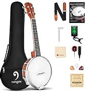 Amazon Vangoa Banjo Uke 4 String Banjolele With Armrest Concert