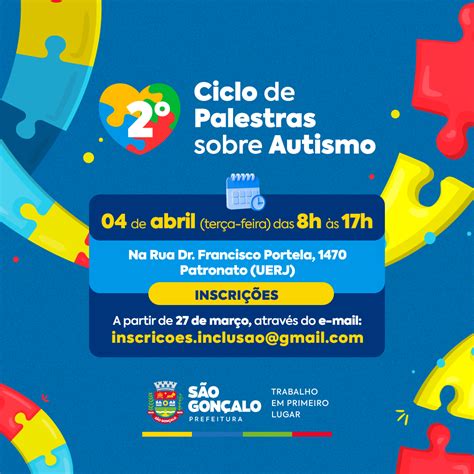 S O Gon Alo Promove Ciclo De Palestras Sobre Autismo O Gon Alense