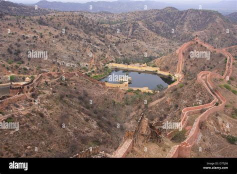 View Of Aravalli Hills From Jaigarh Fort Jaipur Rajasthan India