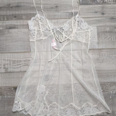 Victorias Secret Vintage Lingerie Sheer Lace Transpa Gem