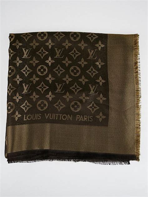 Louis Vuitton Brown Monogram Shine Shawl Yoogis Closet
