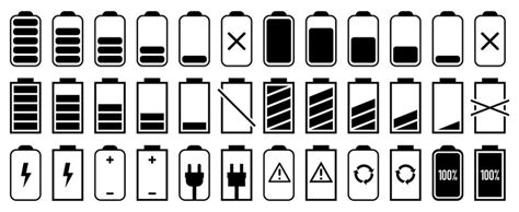 Premium Vector | Battery charge indicator icons collection battery ...