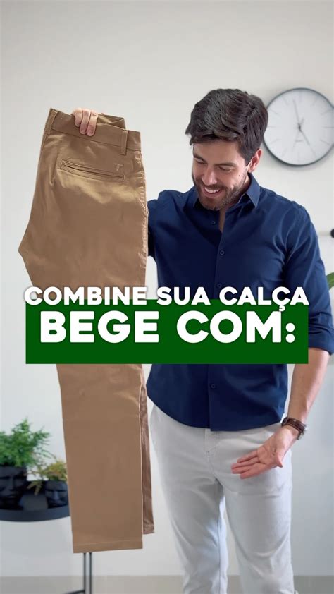 Calca Bege Masculina Combina Com Que Cor - Calca Bege Combina Com Que Cor Masculino
