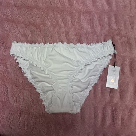 Shade Shore Swim Nwt White Ruffle Bikini Bottoms Poshmark
