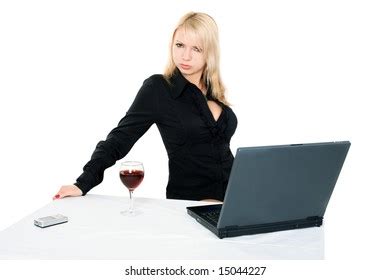 Sexy Blonde Laptop Stock Photo Shutterstock