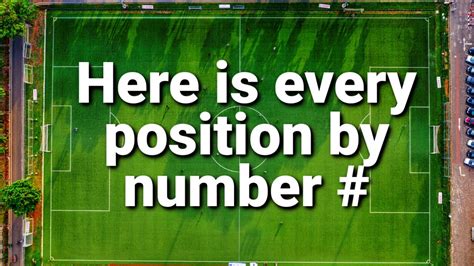 Football Positions By Jersey Number Role Of Each Number On The Pitch