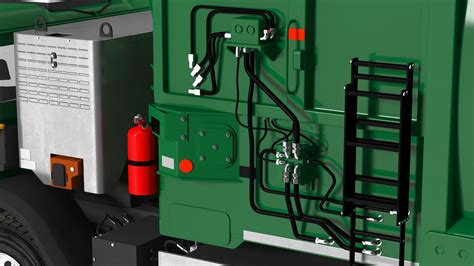 3d Electric Refuse Truck Green Simple Interior Model Turbosquid 2163479