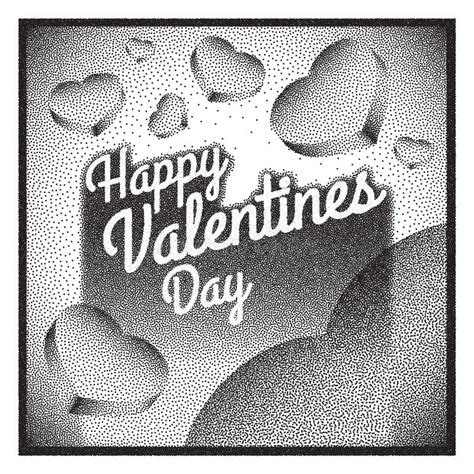 Happy Valentines Day Stock Vector Illustration Of Engraving