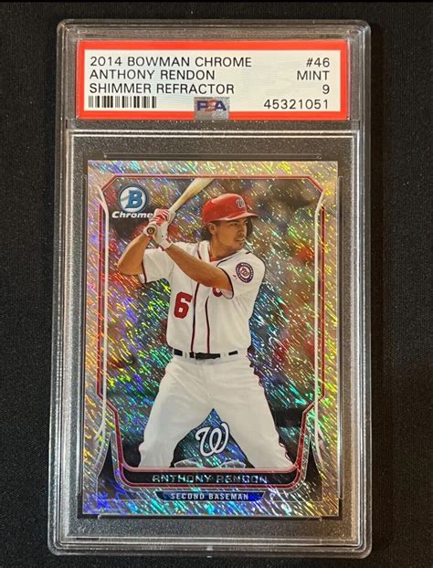 Anthony Rendon 2014 Bowman Chrome Shimmer Refractor 15 PSA 9 Nationals