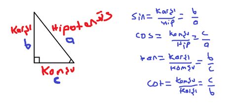 Trigonometride KARşı ile komşuyu nasıl buluruz ACİLL Eodev