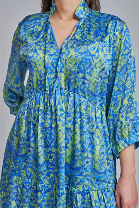Robe Bleu Motifs Sollydz