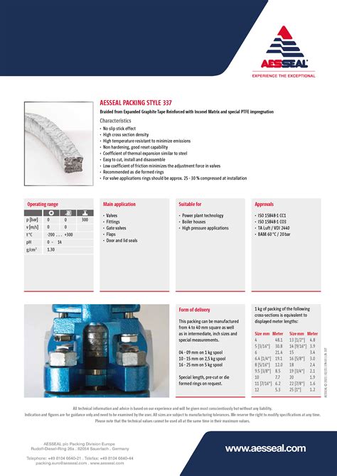 Packing Style 337 Brochure Aesseal