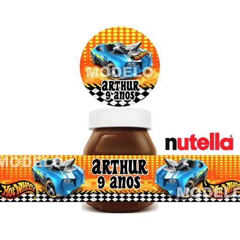Adesivo Nutella Hot Wheels Elo Produtos Especiais