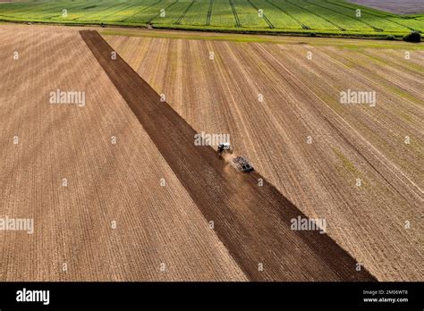 Farmer With Plough Above View Hi Res Stock Photography And Images Alamy