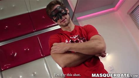 Athletic Jock With Mask On His Face Gabriel Clark Jerks Off Gay Big Cock Porn By Masquerbate
