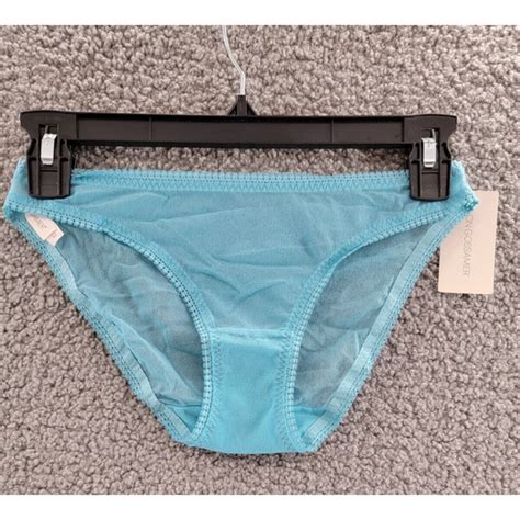 OnGossamer Intimates Sleepwear Ongossamer Mesh Hip Bikini Womens M Maui Blue Sheer Elastic