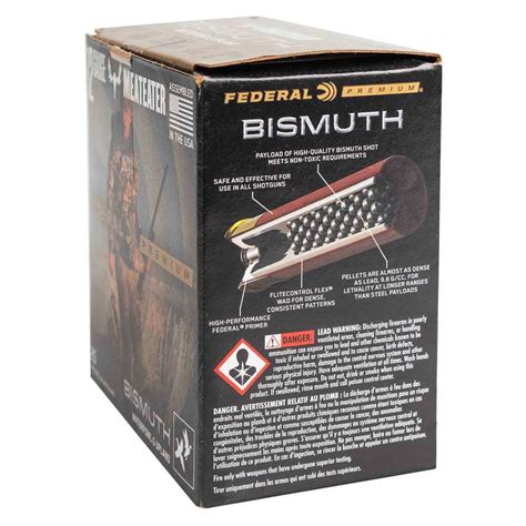 Federal Premium Bismuth 12 Gauge 2 3 4in 5 1 1 4oz Upland Shotshells 25 Rounds Sportsman S