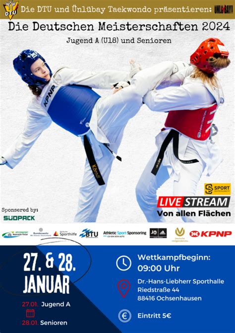 Deutsche Taekwondo Union E V Deutsche Meisterschaft Jugend A Und