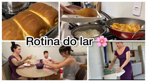 Rotina do lar fiz pão caseiro almocinho delicia dona de casa e