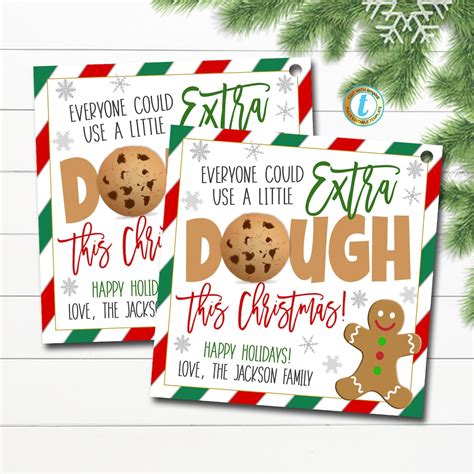 Extra Dough Christmas Cookie Gift Tag Holiday Sweet Treat Etsy