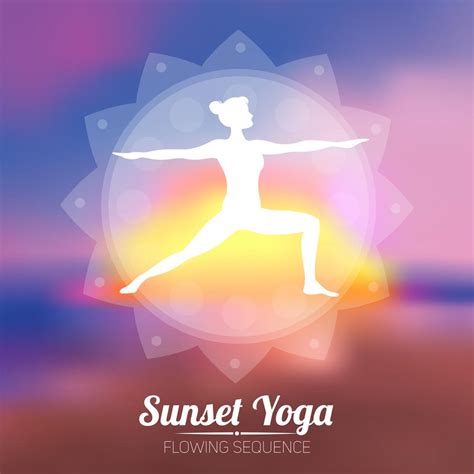 Sunset Yoga Poster 427514 Vector Art At Vecteezy