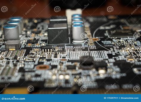 cpu electronic circuit  motherboard computer stock image image