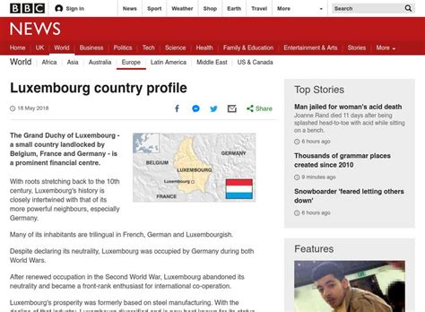 Bbc News Country Profile Luxembourg Handout For 9th 10th Grade Lesson Planet