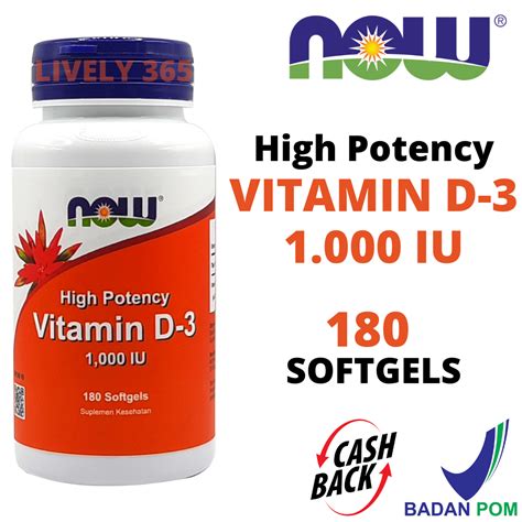 Jual Now Foods High Potency Vitamin D Iu Softgels Di