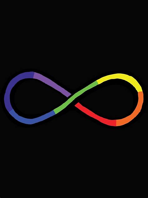 Póster «símbolo Del Infinito Del Arco Iris De Aceptación Del Autismo