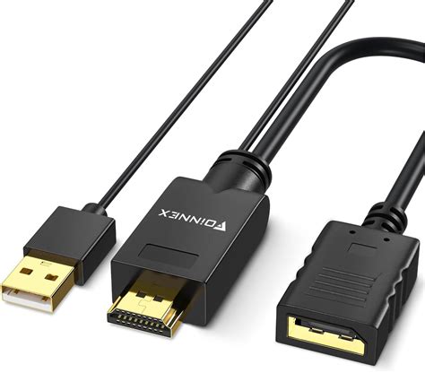 C Ble Hdmi Vers Displayport M Cable Hdmi Vers Dp Avec Usb Audio K