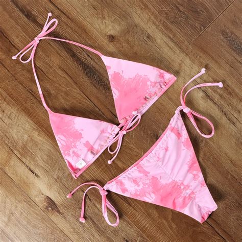 Sun Imperial Hot Pink Halter Bikini Female Swimsuit Brazilian Micro Bikini Sun Imperial