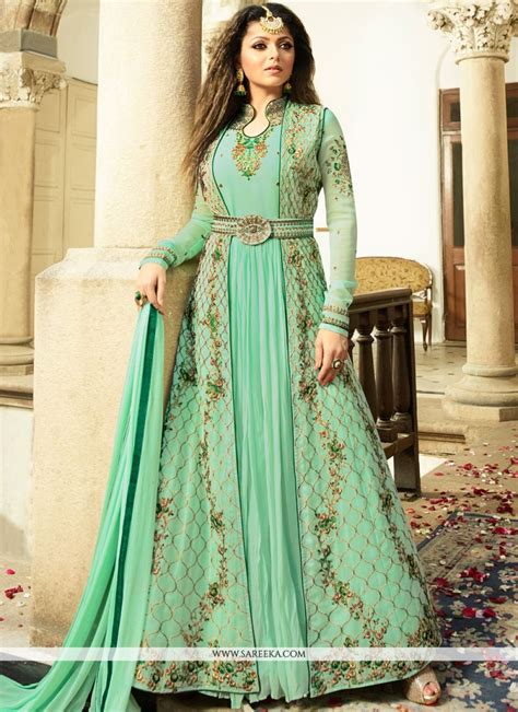 Drashti Dhami Resham Work Faux Georgette Floor Length Anarkali Suit Buy