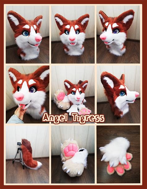 Chocolate Husky Partial Fursuit Angel Tigress Fursuit Studio