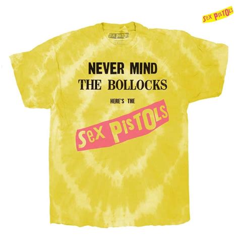 Sex Pistols セックスピストルズ NEVER MIND THE BLOCKS ORIGINAL ALBUM Tシャツ ウォッシュイエロー Tシャツ バンドT
