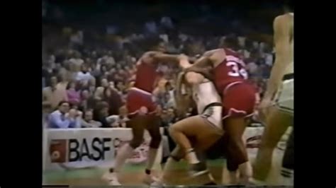 Larry Bird Vs Julius Erving Nba Fight Season Youtube