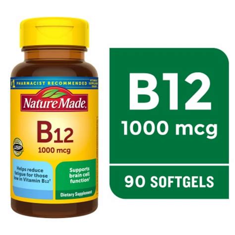 Nature Made® B12 Vitamin Softgels 1000mcg 90 Ct Frys Food Stores