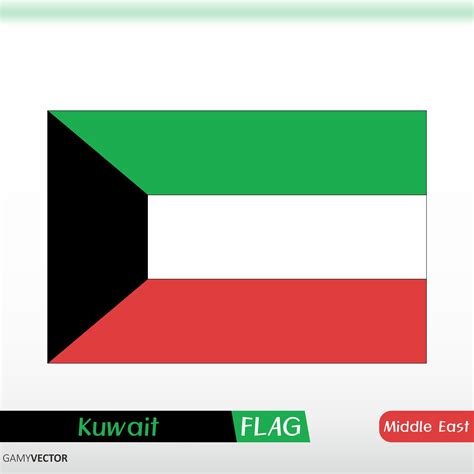 Kuwait Flag Vector Gamyvector