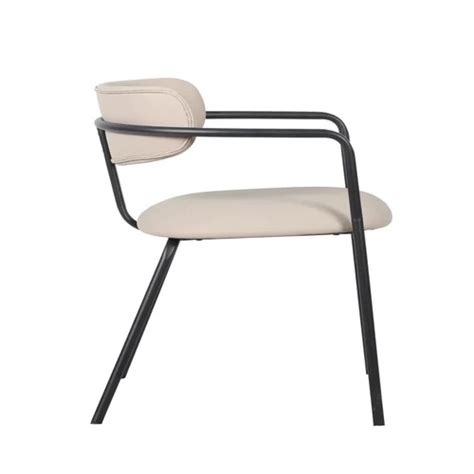Cadeira Girona Nude Base Preta Coexma