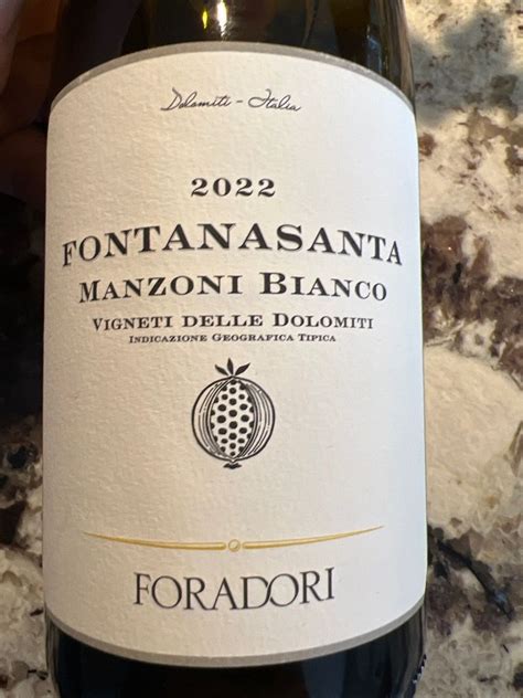 Foradori Manzoni Bianco Fontanasanta Italy Trentino Alto Adige